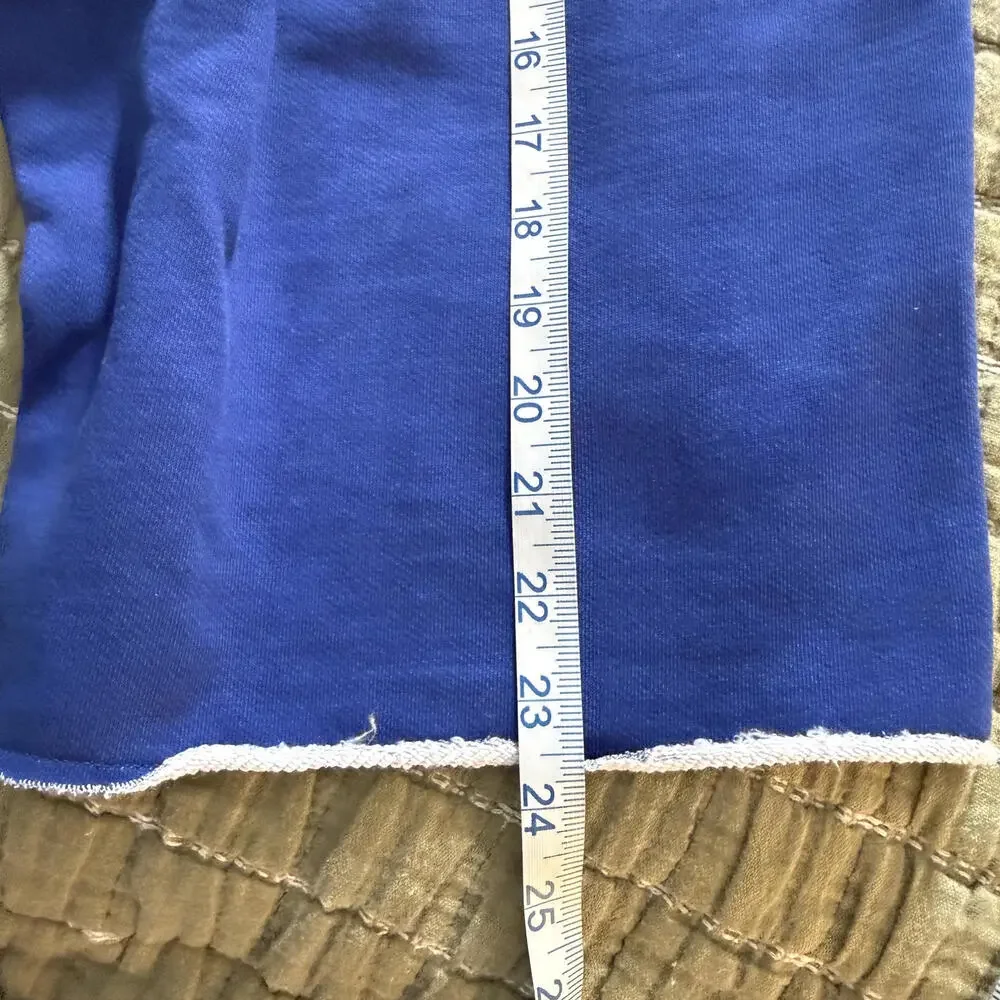 TRUE RELIGIONS‎ Mens SZ M Long Blue Logo'd Sweat Shorts 100% Cotton. Street Wear